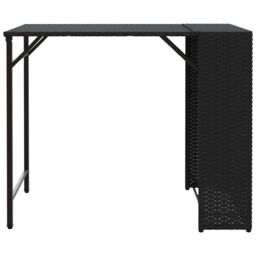 Berkfield Home 5 Piece Garden Dining Set Foldable Black Poly Rattan - thumbnail 5