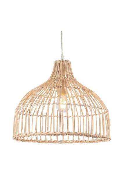 Netlighting Dome Pendant Light Natural Rattan in Brown