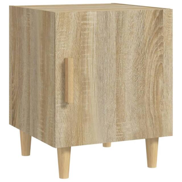 Berkfield Home Elegant Bedside Cabinets 2 pcs Sonoma Oak Engineered Wood in Light Oak - image 1