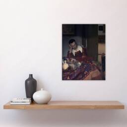 "Artery8 A Maid Asleep Portrait Painting Vermeer Vintage Wall Art Print Poster - Size: W24"" x H32""" - thumbnail 4
