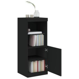 Berkfield Home Sideboard with LED Lights Black 41x37x100 cm - Size: 41 x 37 x 100 cm - thumbnail 4