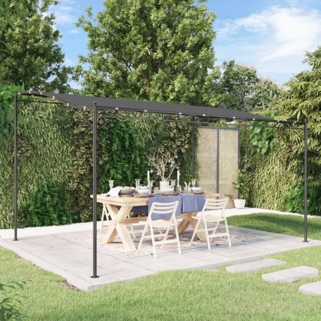 Berkfield Home Canopy Anthracite 4x3 m 180 g/m ² Fabric & Steel in Black - image 1