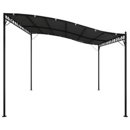 Berkfield Home Canopy Anthracite 4x3 m 180 g/m ² Fabric & Steel in Black - thumbnail 4