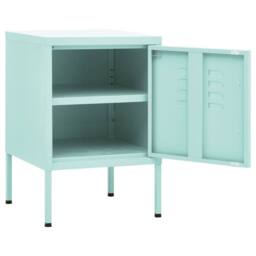 Berkfield Home Nightstands 2 pcs Mint 35x35x51 cm Steel in Green - Size: 35 x 35 x 51 cm - thumbnail 6