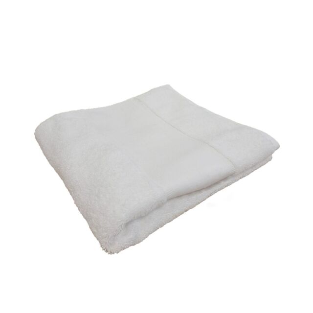 Towel City Printable Border Hand Towel in White - image 1
