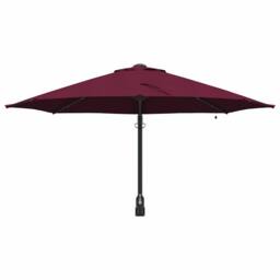 Berkfield Home Wall-mounted Garden Parasol with LEDs Bordeaux Red 248 cm in Burgundy - thumbnail 4