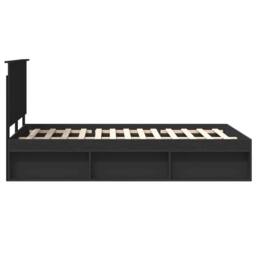 Berkfield Home Bed Frame with Headboard Black 120 x 200 cm Solid Pine Wood - thumbnail 8