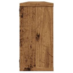 Berkfield Home Wall Cube Shelves 2 pcs Old Wood 100x15x30 cm Engineered Wood in Brown - Size: 100 x 15 x 30 cm - thumbnail 6