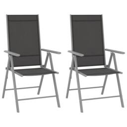 Berkfield Home 3 Piece Bistro Set Aluminium & Textilene Silver - thumbnail 2
