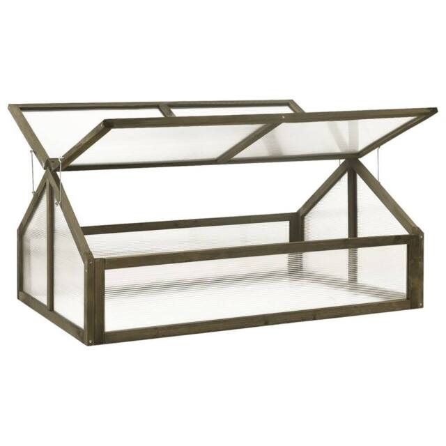 Berkfield Home Greenhouse Grey 114x80x50 cm Firwood - Size: 114 x 80 x 50 cm - image 1