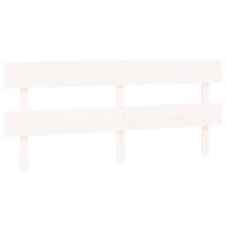 Berkfield Home Beautiful Bed Headboard White 184x3x81 cm Solid Wood Pine - Size: 184 x 3 x 81 cm - thumbnail 3