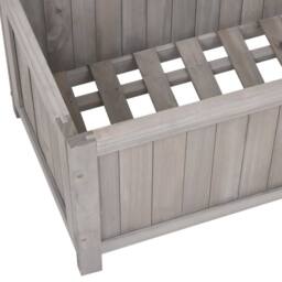 Berkfield Home Garden Trellis Planter Grey 70x30x135 cm Solid Firwood - Size: 70 x 30 x 135 cm - thumbnail 6