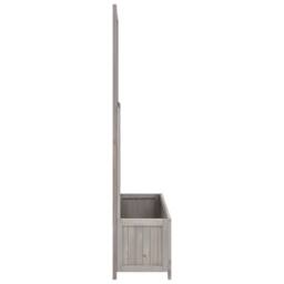 Berkfield Home Garden Trellis Planter Grey 70x30x135 cm Solid Firwood - Size: 70 x 30 x 135 cm - thumbnail 1
