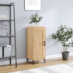 Berkfield Home Sideboard Sonoma Oak 34.5x34x90 cm Engineered Wood in Light Tan - thumbnail 2