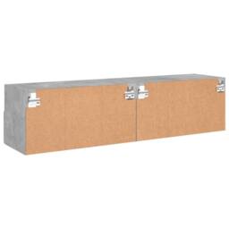 Berkfield Home TV Wall Cabinets 2 pcs Concrete Grey 60x30x30 cm Engineered Wood - Size: 60 x 30 x 30 cm - thumbnail 9