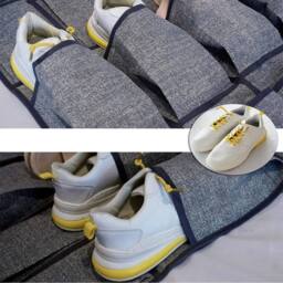 FLAVORA 24 Pocket Shoe Holder Organiser in Grey - Size: 500mm - thumbnail 2