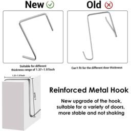 FLAVORA 24 Pocket Shoe Holder Organiser in Grey - Size: 500mm - thumbnail 5