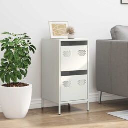 Berkfield Home Sideboard White 35x39x73.5 cm Cold-rolled Steel - thumbnail 3