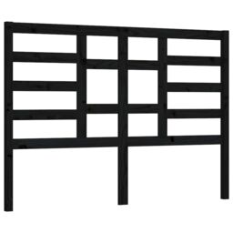 Berkfield Home Bed Headboard Black 166x4x104 cm Solid Wood Pine - Size: 166 x 4 x 104 cm - thumbnail 2