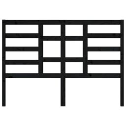 Berkfield Home Bed Headboard Black 166x4x104 cm Solid Wood Pine - Size: 166 x 4 x 104 cm - thumbnail 4