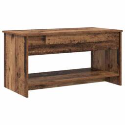 Berkfield Home Modern Coffee Table Old wood 102 x 50 x 52.5 cm Engineered wood in Brown - thumbnail 3