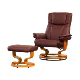 Artemis Home Calhoun Swivel Recliner with Massage & Heat in Burgundy - Size: 1 Seater - thumbnail 2