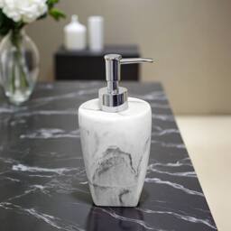 Showerdrape Octavia Bathroom Accessory Set - Soap Dispenser & Toothbrush Holder in White - thumbnail 2