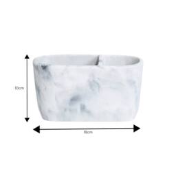 Showerdrape Octavia Bathroom Accessory Set - Soap Dispenser & Toothbrush Holder in White - thumbnail 5