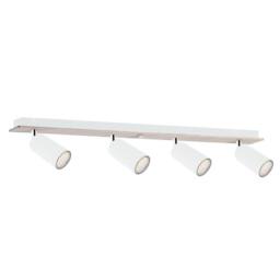 Netlighting Eye Ceiling Spotlight Bar White Wood 60cm 4x GU10