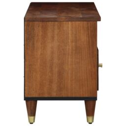 Berkfield Home TV Cabinet 100x33x46 cm Solid Wood Mango in Brown - Size: 100 x 33 x 46 cm - thumbnail 4