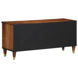 Berkfield Home TV Cabinet 100x33x46 cm Solid Wood Mango in Brown - Size: 100 x 33 x 46 cm - thumbnail 5