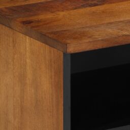 Berkfield Home TV Cabinet 100x33x46 cm Solid Wood Mango in Brown - Size: 100 x 33 x 46 cm - thumbnail 6