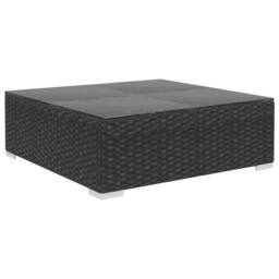 Berkfield Home 6 Piece Garden Lounge Set with Cushions Poly Rattan Black - thumbnail 6