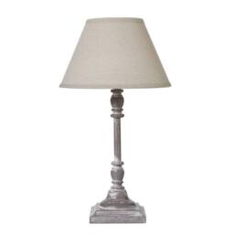 Lemon Pavilion Furniture and Decor Antia Stem Flower Table Lamp with Linen Shade, L9 x W9 x H29 cm, White in Natural - thumbnail 1