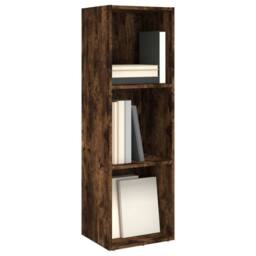 Berkfield Home Book Cabinet/TV Cabinet Smoked Oak 36x30x114 cm Engineered Wood in Brown - Size: 36 x 30 x 114 cm - thumbnail 3