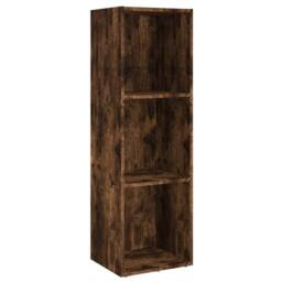 Berkfield Home Book Cabinet/TV Cabinet Smoked Oak 36x30x114 cm Engineered Wood in Brown - Size: 36 x 30 x 114 cm - thumbnail 1