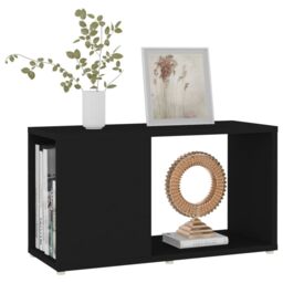Berkfield Home TV Cabinet Black 60x24x32cm Engineered Wood - Size: 60 x 24 x 32 cm - thumbnail 4