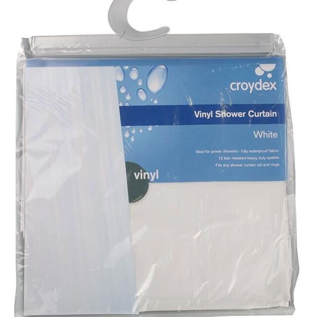 Universal Textiles Vinyl Shower Curtain White - image 1