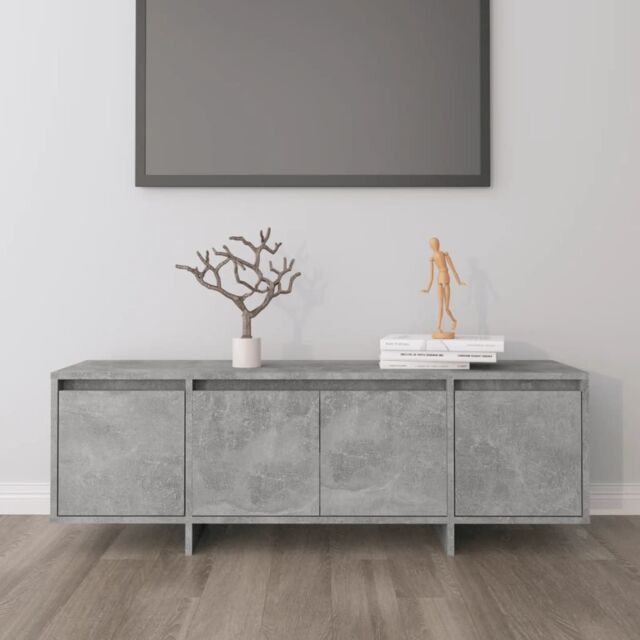 Berkfield Home TV Cabinet Concrete Grey 120x30x40.5 cm Engineered Wood - image 1