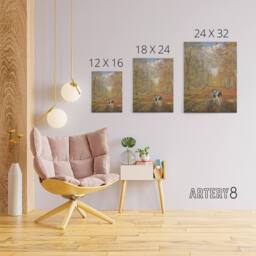 "Artery8 Theodor Philipsen Calf on A Road in Dyrehaven Canvas Wall Art Print - Size: W12"" x H16""" - thumbnail 4