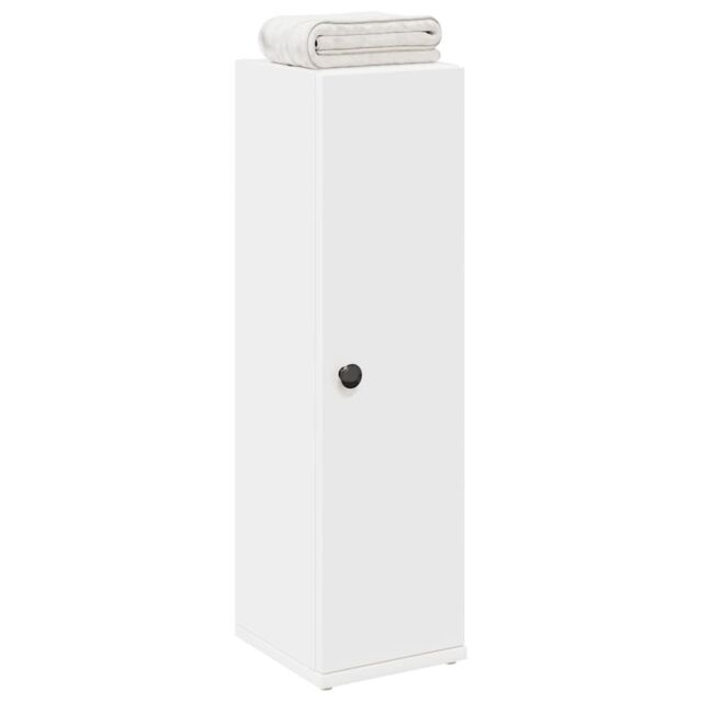 Berkfield Home Bathroom Cabinet with Roll Holder White 20.5x22x72 cm - image 1