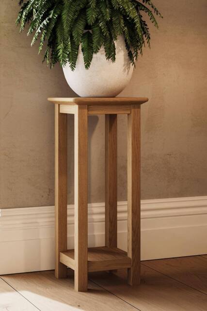 FWStyle Natural Oak Tall Side Table in Brown - image 1