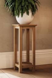FWStyle Natural Oak Tall Side Table in Brown - thumbnail 1