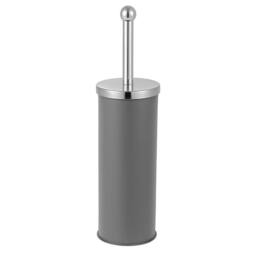 VOGREX Grey Stainless Steel Toilet Brush Set Matt Holder Cup - thumbnail 6