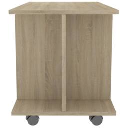 Berkfield Home TV Cabinet with Castors Sonoma Oak 80x40x45 cm Engineered Wood in Brown - Size: 80 x 40 x 45 cm - thumbnail 5