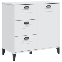 Berkfield Home Sideboard VIKEN White 80x40x80 cm Engineered Wood - Size: 80 x 40 x 80 cm - thumbnail 2