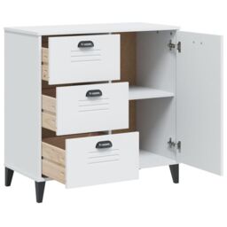 Berkfield Home Sideboard VIKEN White 80x40x80 cm Engineered Wood - Size: 80 x 40 x 80 cm - thumbnail 5