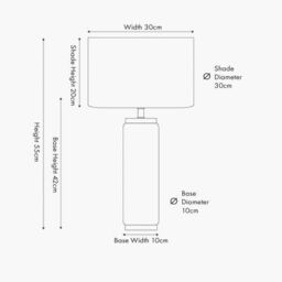 Ruma Natural Stone Effect Ceramic Tall Table Lamp - thumbnail 6