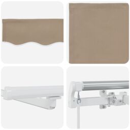 Berkfield Home Manual Retractable Awning with LED Beige 400x300 cm - thumbnail 9