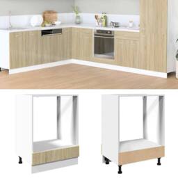 Berkfield Home Oven Cabinet Sonoma Oak 60x46x81.5 cm Engineered Wood in Light Tan - thumbnail 2